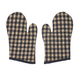 Black Check Oven Mitt Set of 2-Lange General Store