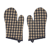 Black Check Oven Mitt Set of 2-Lange General Store