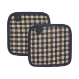 Black Check Pot Holder Set of 2-Lange General Store