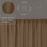 Black Check Scalloped Shower Curtain-Lange General Store