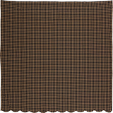 Black Check Scalloped Shower Curtain-Lange General Store