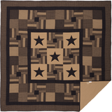 Black Check Star Queen Quilt-Lange General Store