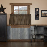 Black Check Tier Curtains 24"-Lange General Store