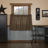 Black Check Tier Curtains 36"-Lange General Store