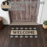 Black Check Welcome Door Mat-Lange General Store