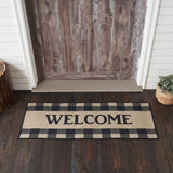 Black Check Welcome Door Mat-Lange General Store