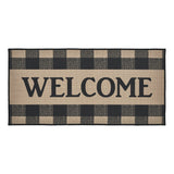 Black Check Welcome Door Mat-Lange General Store