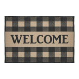 Black Check Welcome Door Mat-Lange General Store