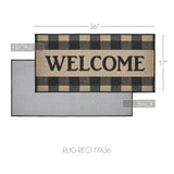 Black Check Welcome Door Mat-Lange General Store