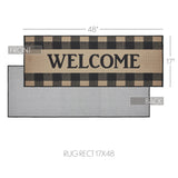 Black Check Welcome Door Mat-Lange General Store