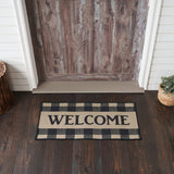 Black Check Welcome Door Mat-Lange General Store