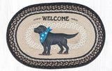 Black Lab Welcome Braided Rug-Lange General Store