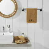 Black Prim Stars Towels & Washcloths-Lange General Store