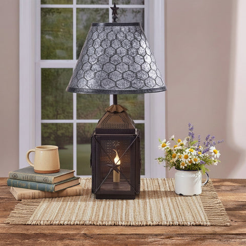 Black Star Lantern Lamp with Roost Shade-Lange General Store
