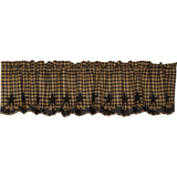 Black Star Layered Lined Valance-Lange General Store