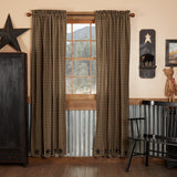 Black Star Panel Curtains-Lange General Store