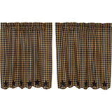 Black Star Tier Curtains 36"-Lange General Store