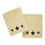 Black Stars Creme Towels & Washcloths-Lange General Store