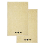 Black Stars Creme Towels & Washcloths-Lange General Store