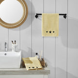 Black Stars Creme Towels & Washcloths-Lange General Store