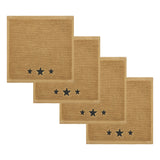 Black Stars Tan Towels & Washcloths-Lange General Store