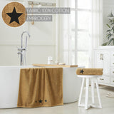 Black Stars Tan Towels & Washcloths-Lange General Store