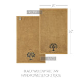 Black Willow Tree Towels & Washcloths-Lange General Store