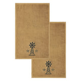 Black Windmill & Stars Towels & Washcloths-Lange General Store