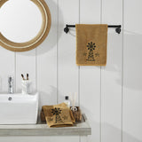 Black Windmill & Stars Towels & Washcloths-Lange General Store