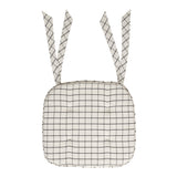 Black Windowpane Check Chair Pad-Lange General Store