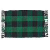 Black and Forest Check Rag Rug-Lange General Store