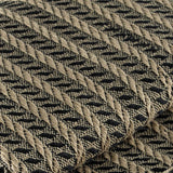 Black and Tan Cable Throw-Lange General Store