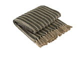 Black and Tan Cable Throw-Lange General Store