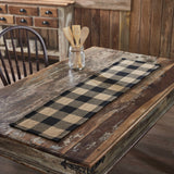 Black and Tan Check Table Runners - Lange General Store