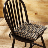 Black and Tan Check Chair Pad-Lange General Store