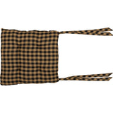 Black and Tan Check Chair Pad-Lange General Store