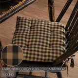 Black and Tan Check Chair Pad-Lange General Store