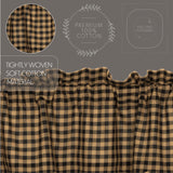 Black Check Tier Curtains 36"-Lange General Store