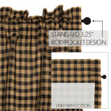 Black Check Valance-Lange General Store