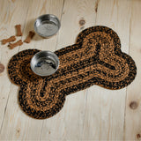 Blackstone Farm Dog Bone Braided Waterproof Rug Mat – Medium 15x23 – Country Black, Tan