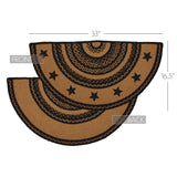 Blackstone Farm Star Braided Half Circle Rug