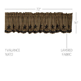 Blackstone Farm Star Layered Lined Valance-Lange General Store