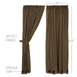 Black Star Panel Curtains-Lange General Store