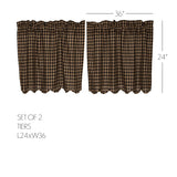 Blackstone Farm Tier Curtains 24"