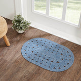 Blended Blue Indoor/Outdoor Collection Braided Rugs - Lange General Store