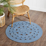 Blended Blue Indoor/Outdoor Collection Braided Rugs - Lange General Store