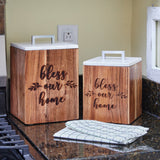 Farmhouse Wood Canisters-Lange General Store