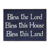 Bless The Lord Blue Wooden Sign-Lange General Store