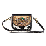 Bloomin' Steer Hand-Tooled Bag-Lange General Store