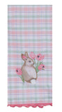 Blooming Bunnies Applique Tea Towel-Lange General Store